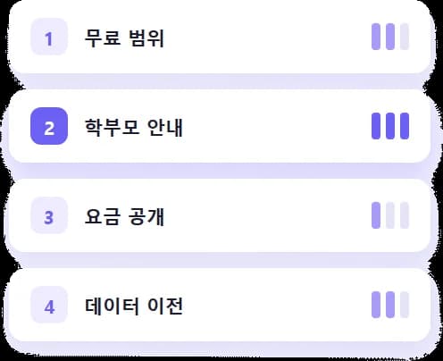 학원관리프로그램 비교 화면 일러스트