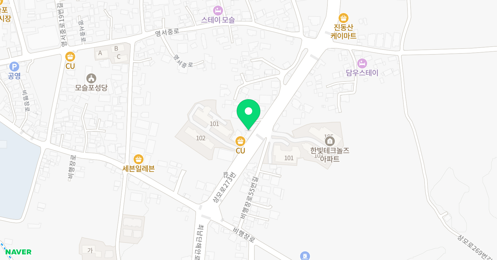 YBM잉글루 제주대정제1캠퍼스 위치