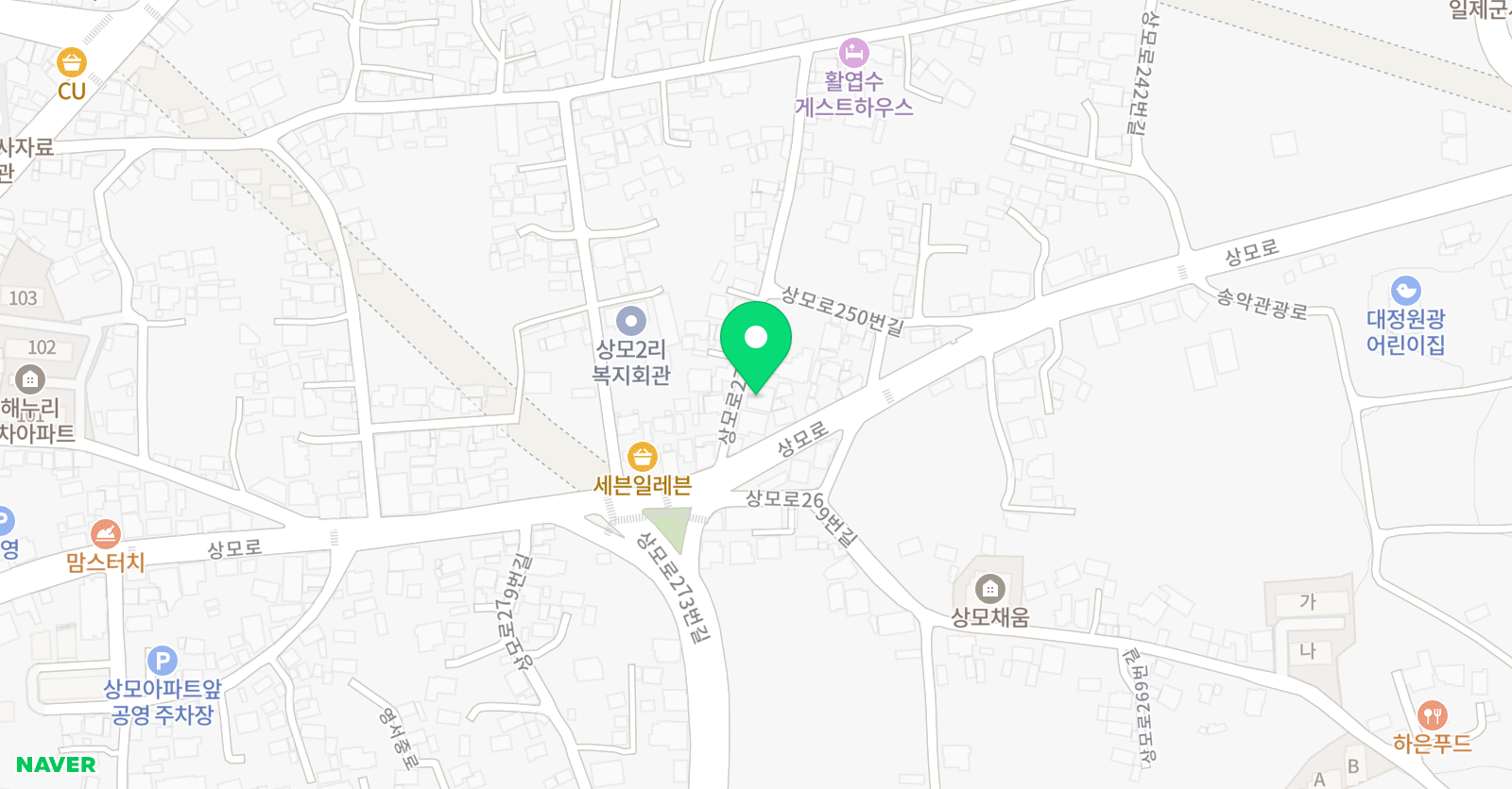 승무 태권도 위치