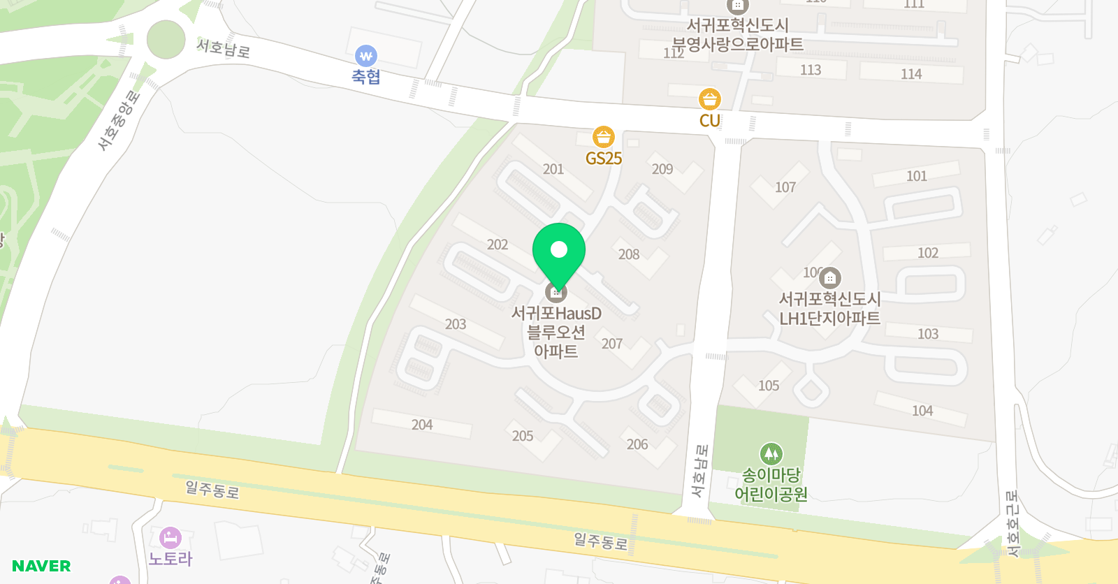 링키홈 서귀포혁신도시 LH점 위치