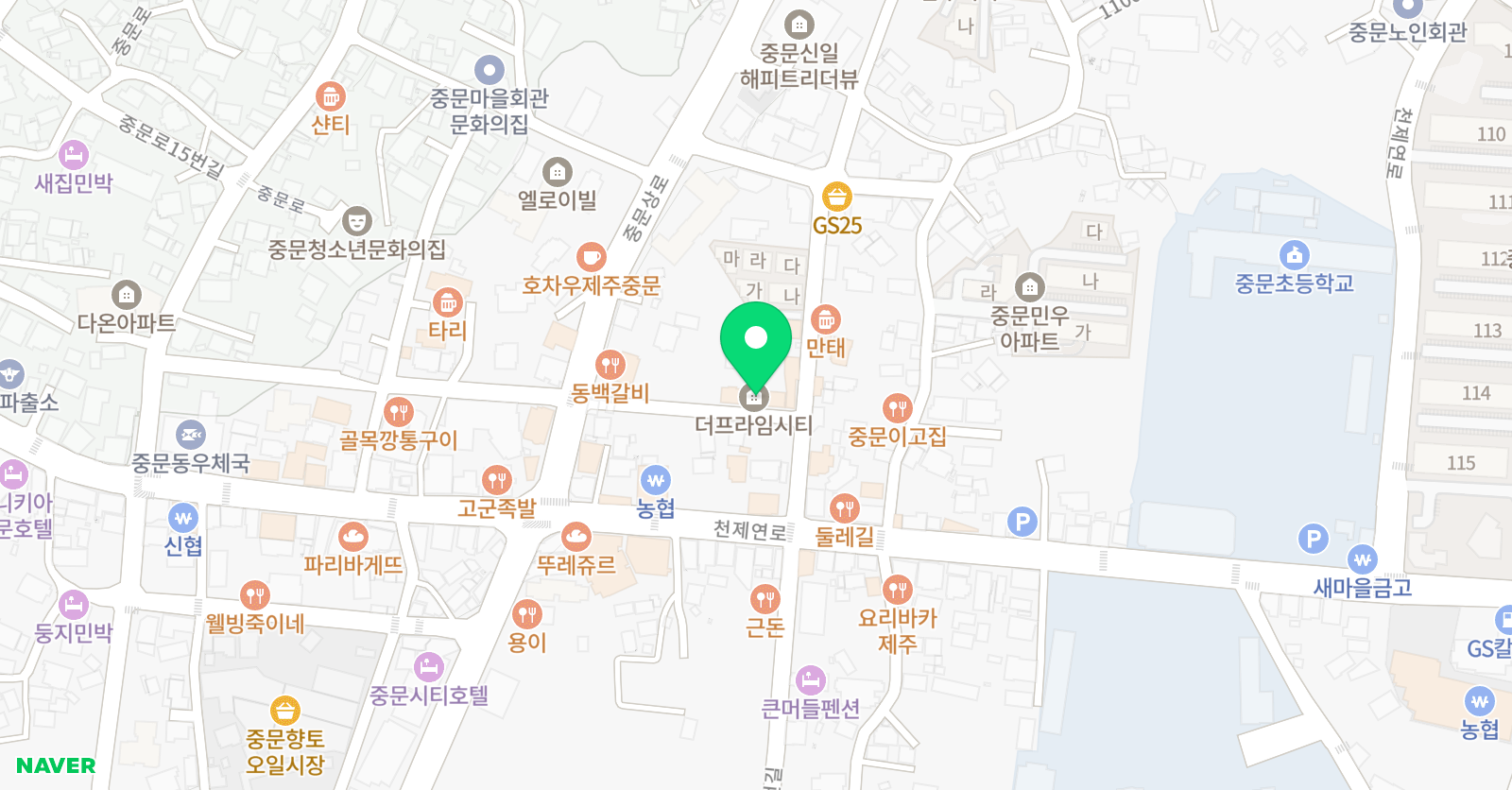 크리아트 제주중문원 위치