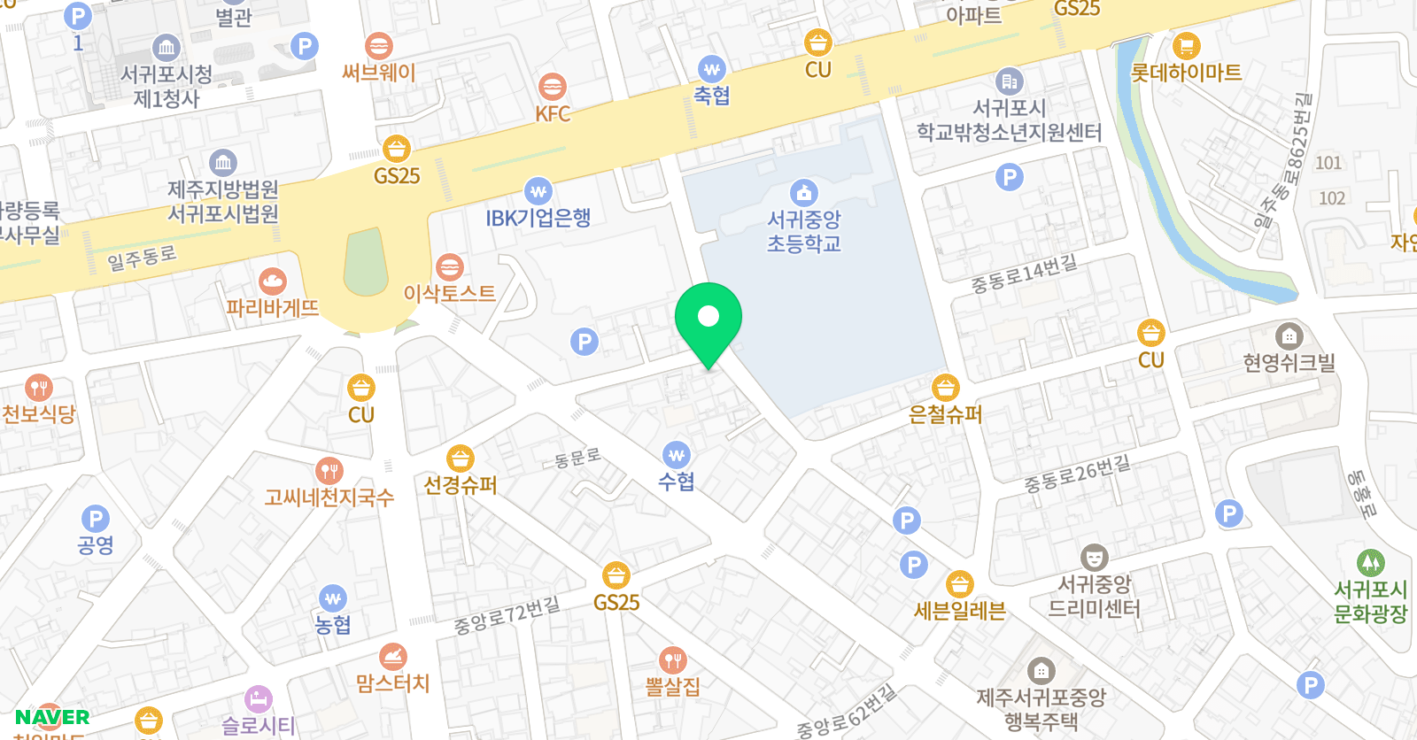 푸르넷 공부방 중앙초지점 위치