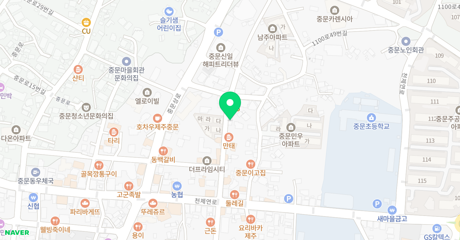 정다운 음악학원 위치
