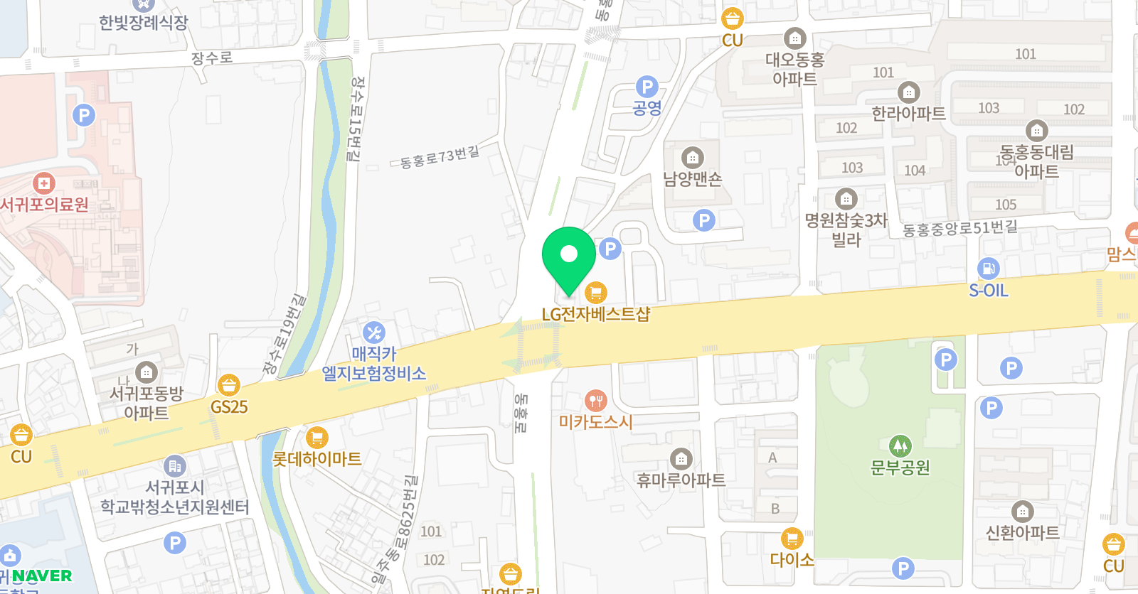 이지보컬댄스 동홍점 위치