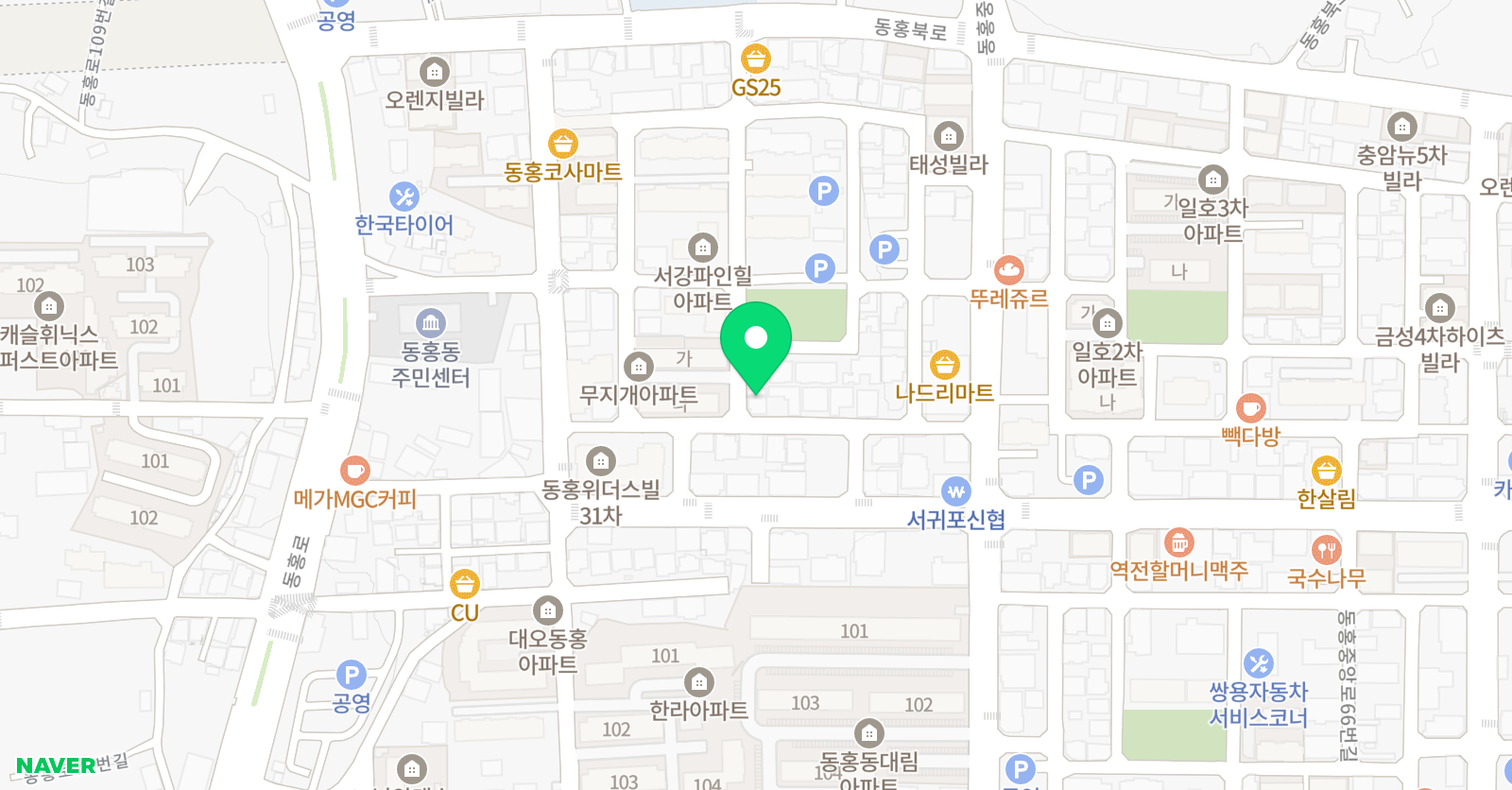 무지개 음악학원 위치
