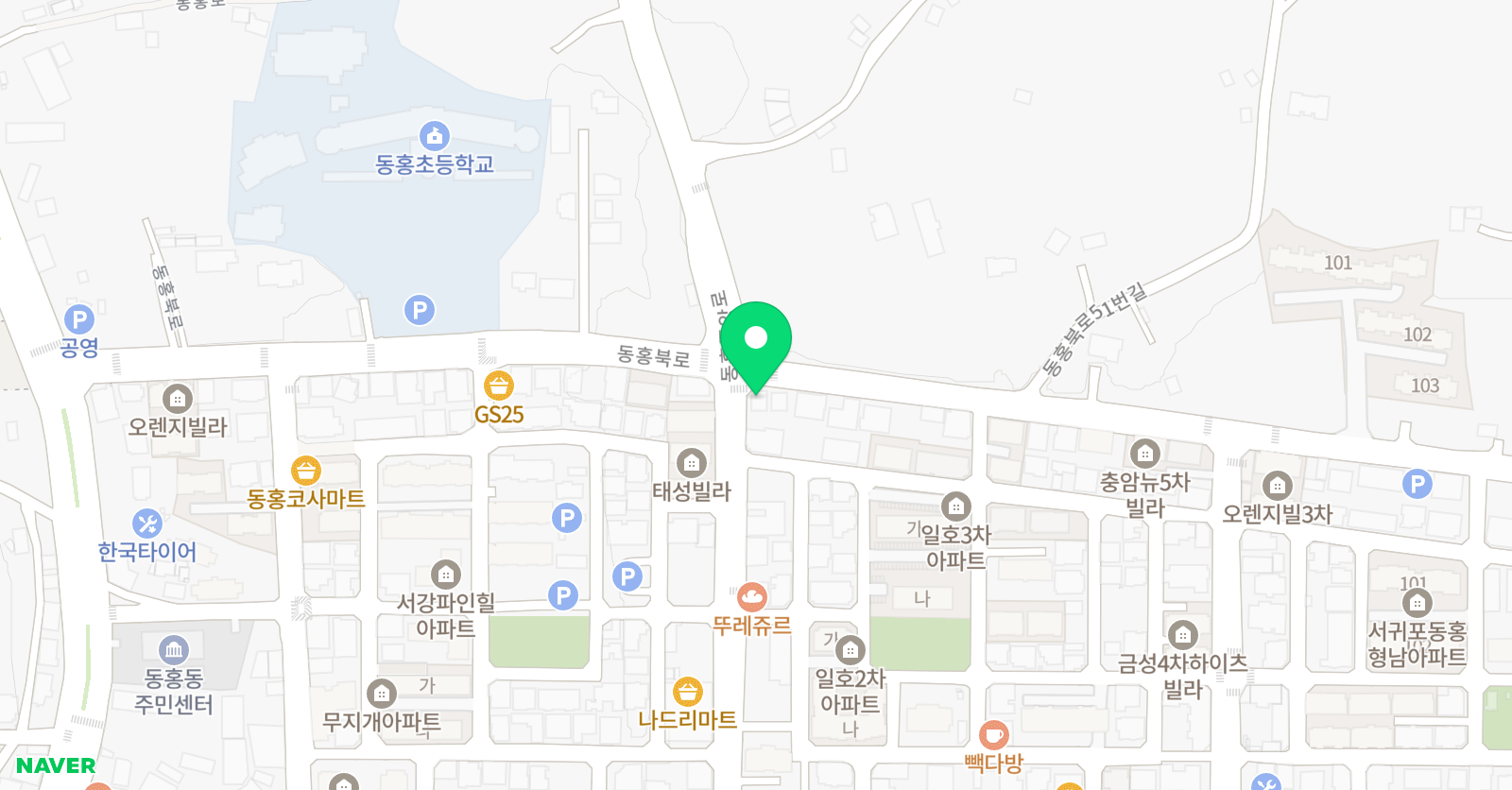 소리숲 음악학원 위치