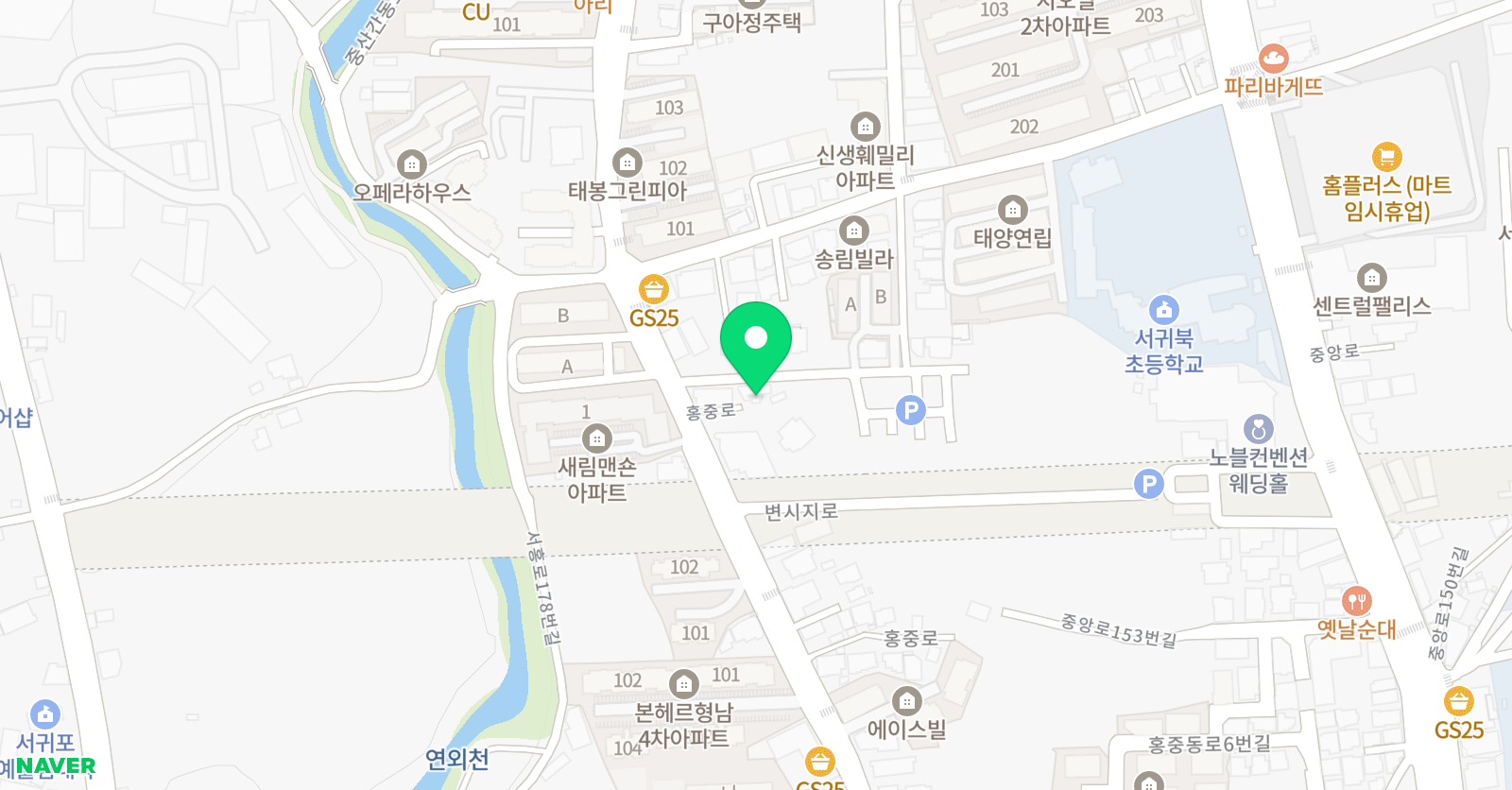 맘스채널 서귀포센터 위치