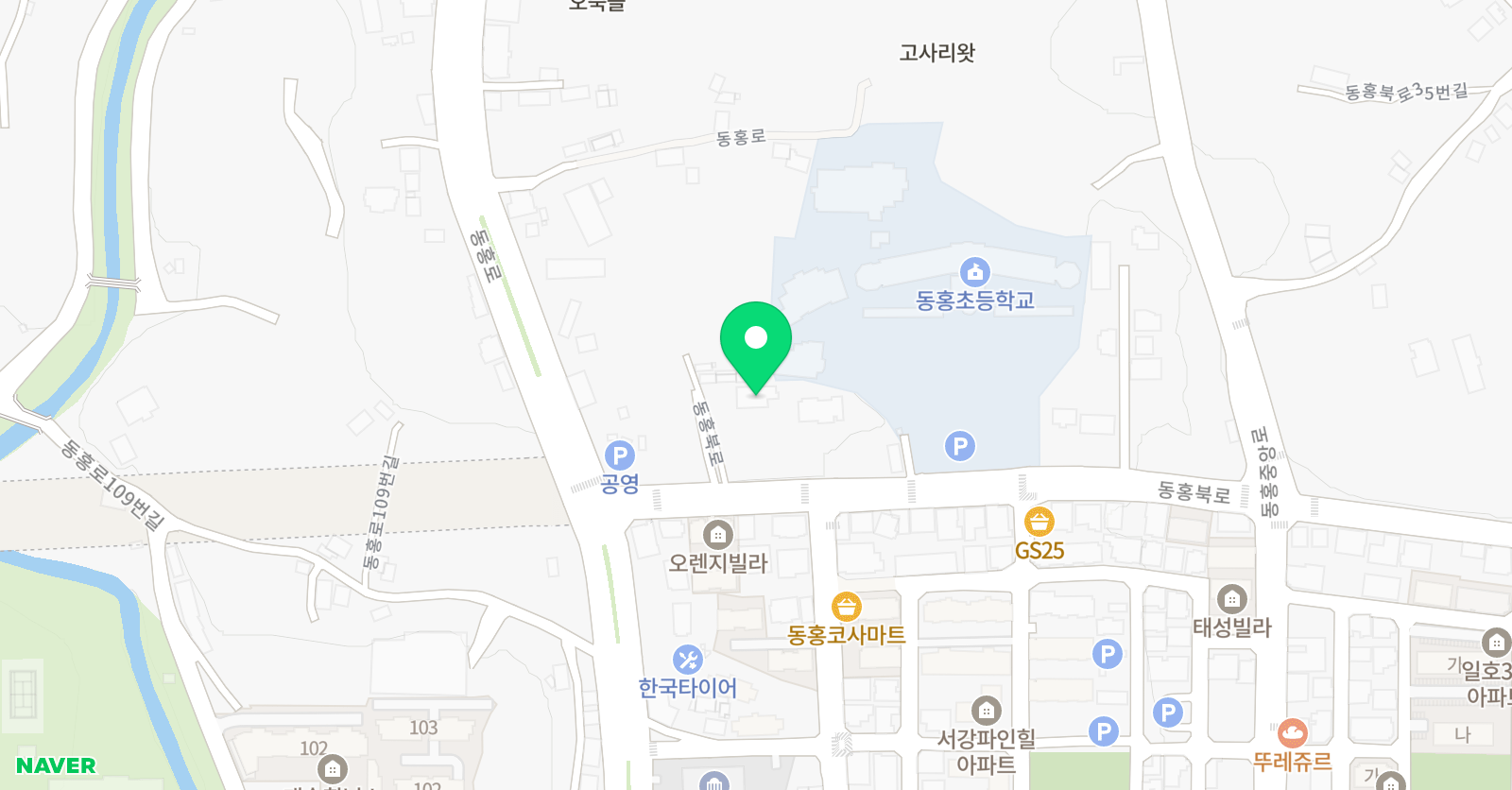 리움창의미술학원 위치