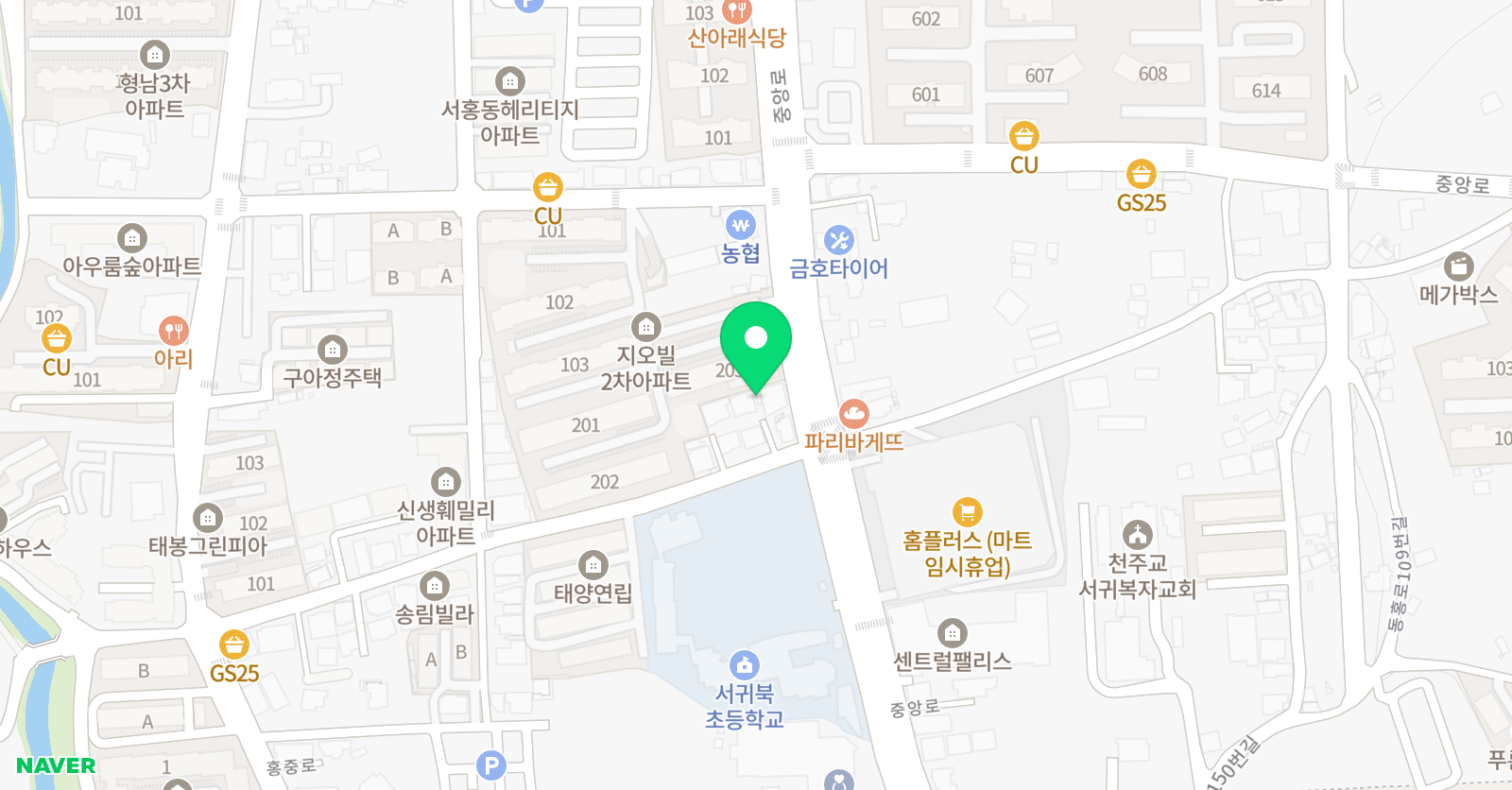 탑키즈잉글리쉬 어학원 서홍캠퍼스 위치