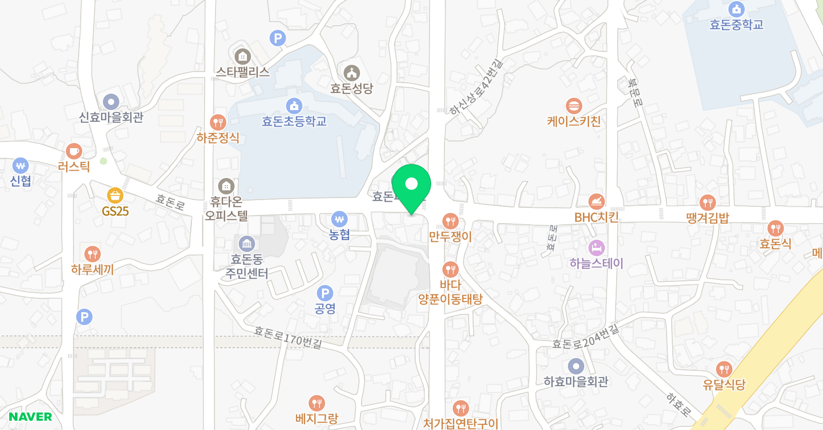 점프윙스 서귀포클럽 & 힘찬태권도 효돈관 위치