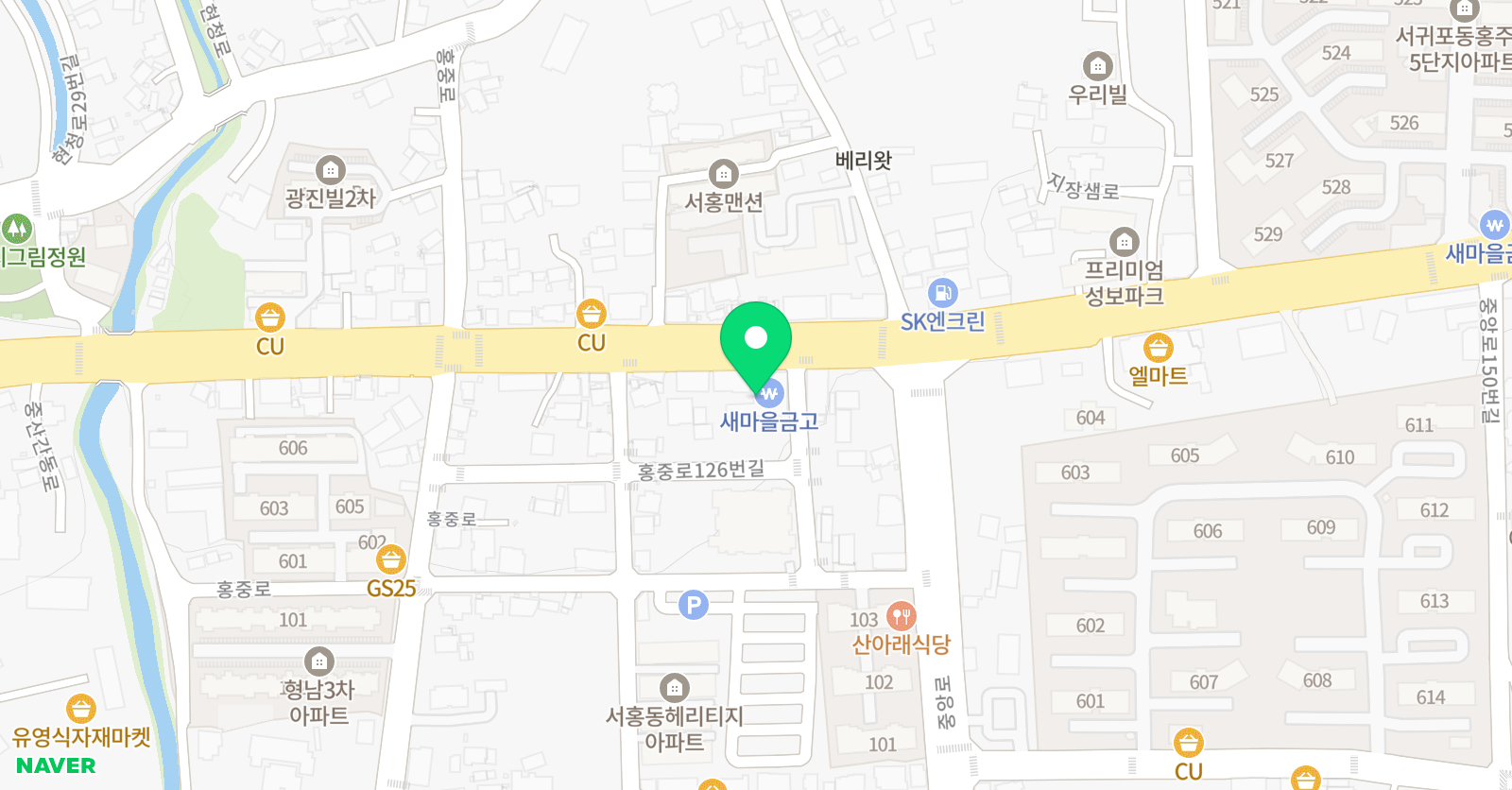 서홍이글 태권도 학원 위치
