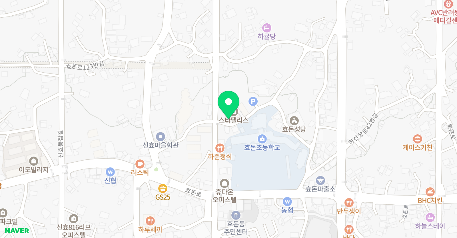 아이숲 공부방 위치