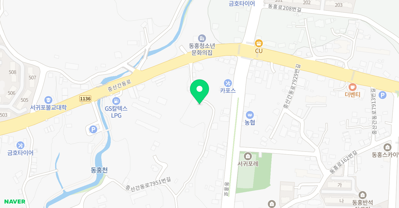 서귀포쏘니유소년축구클럽 위치