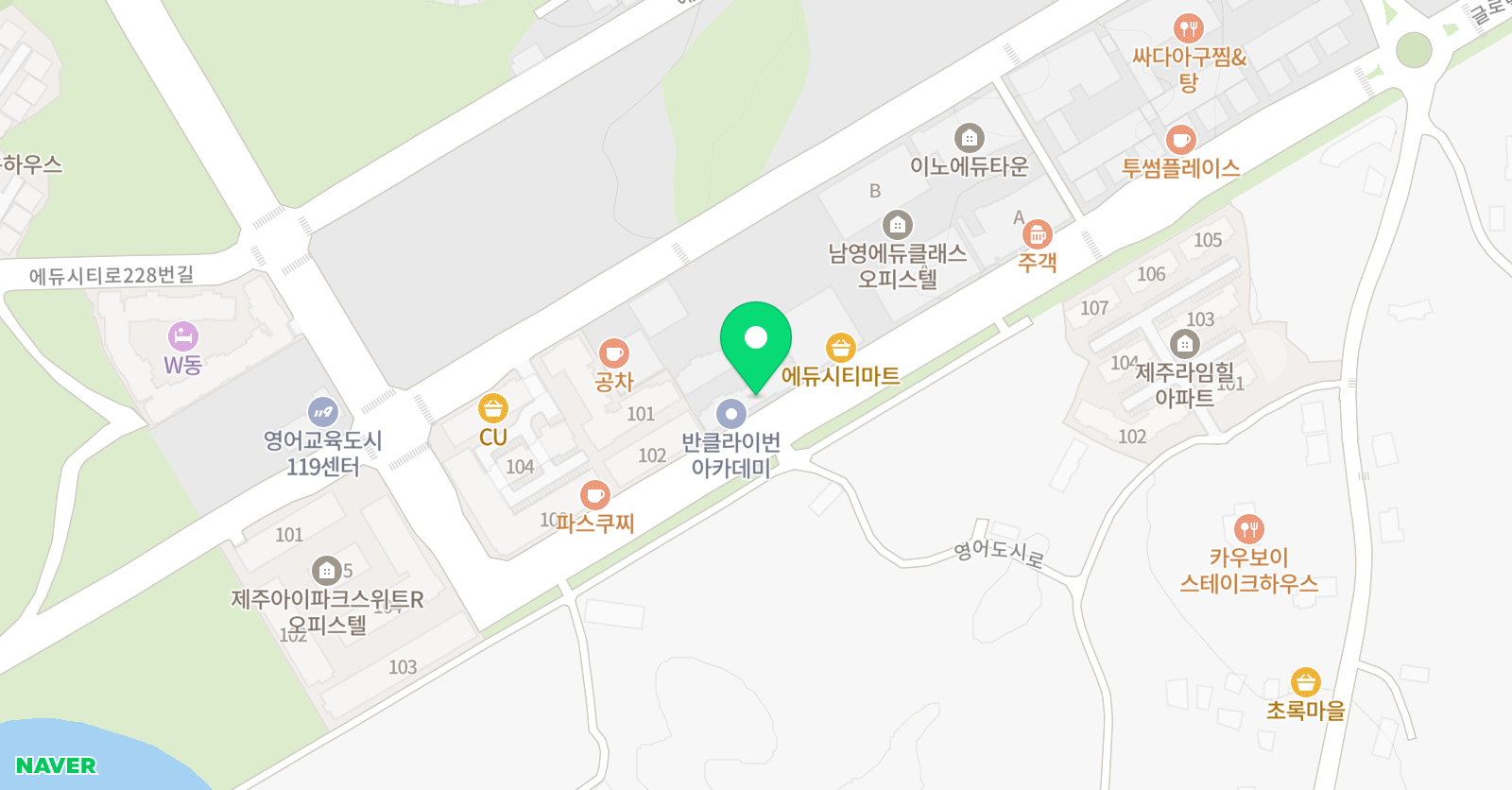 봉수학 학원 제주점 위치