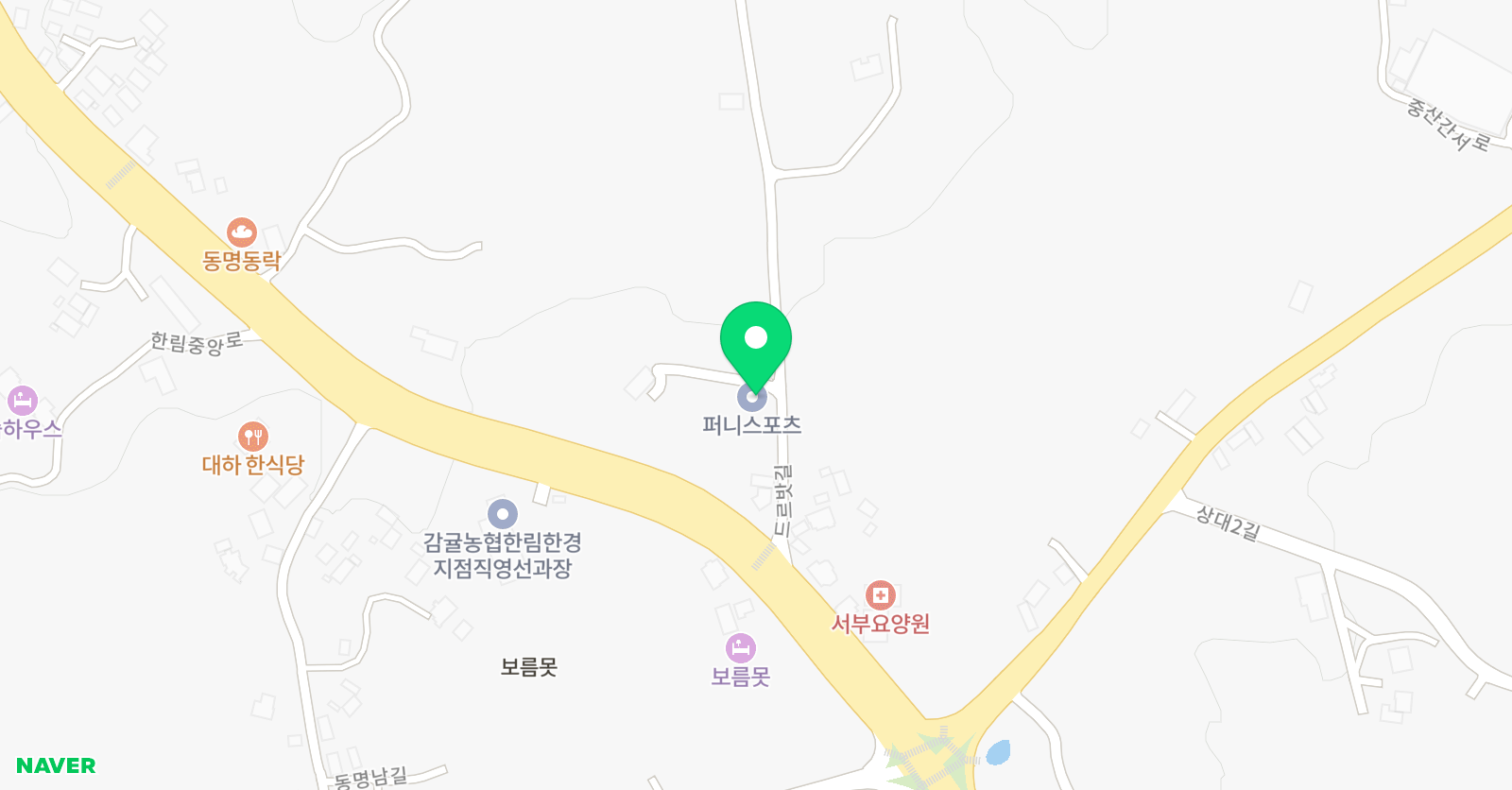 협동조합퍼니스포츠 위치