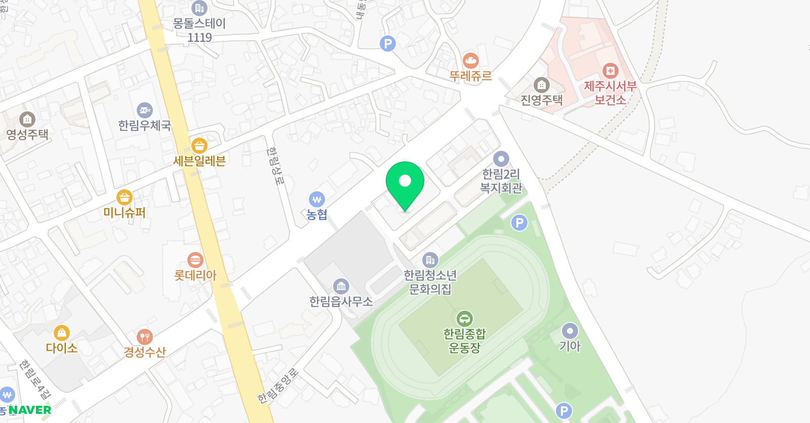 한수풀 태권도 위치