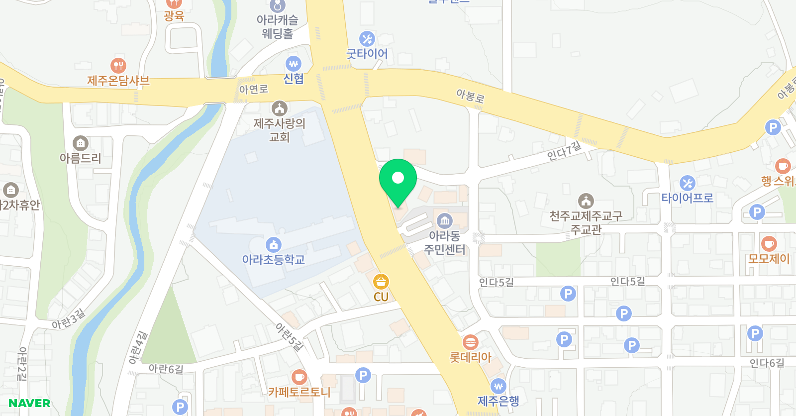 인에이블 학원 아라점 위치