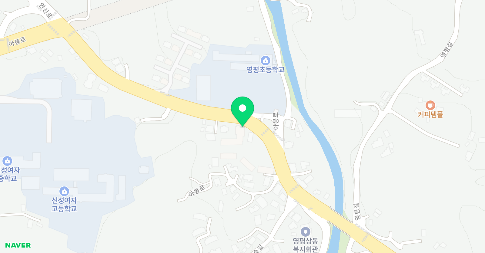 영평숲 음악학원 위치