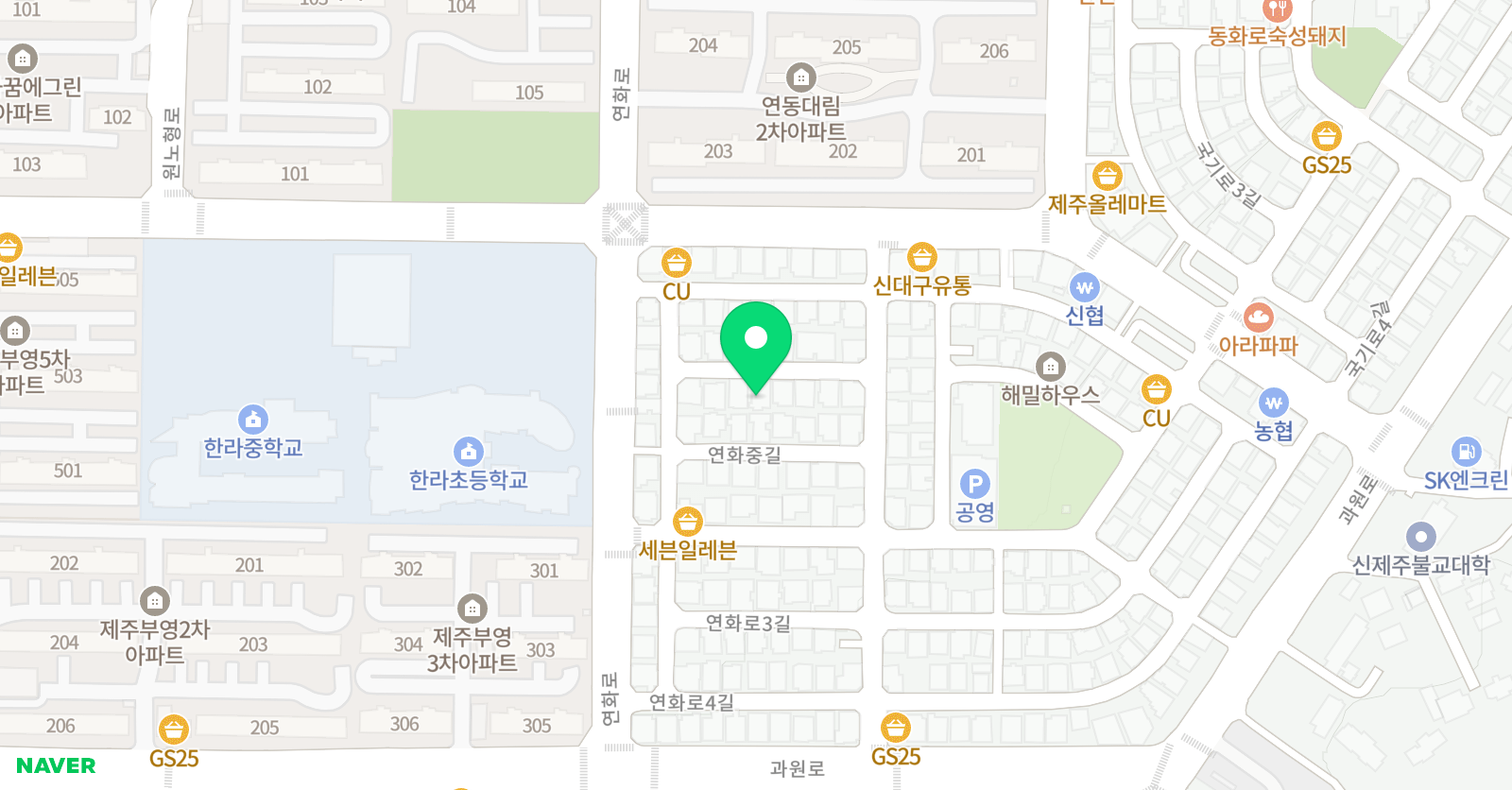 젬맘토스 한라초센터 3관 위치