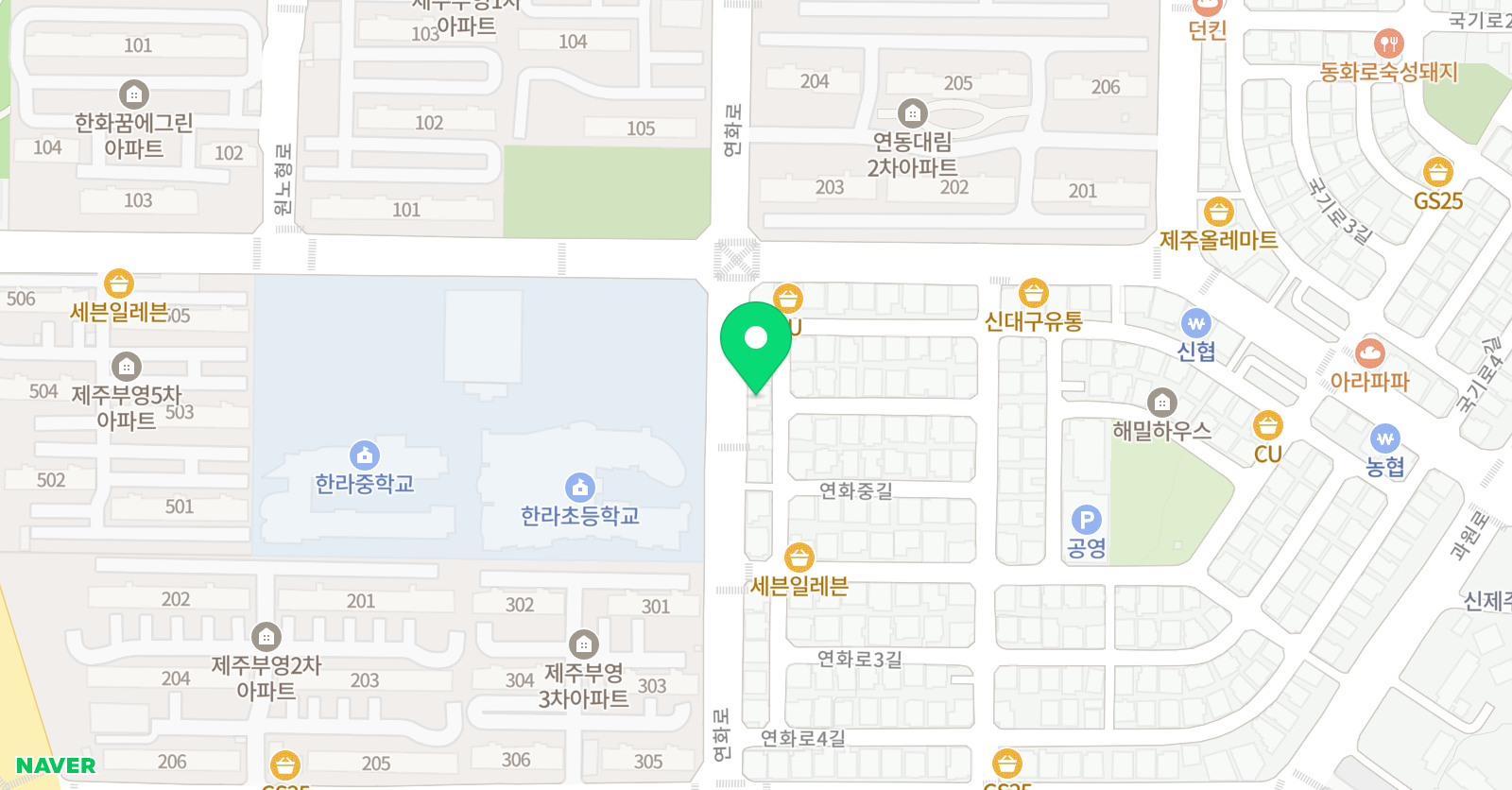 한우리 독서토론논술 한라초홈교실 위치