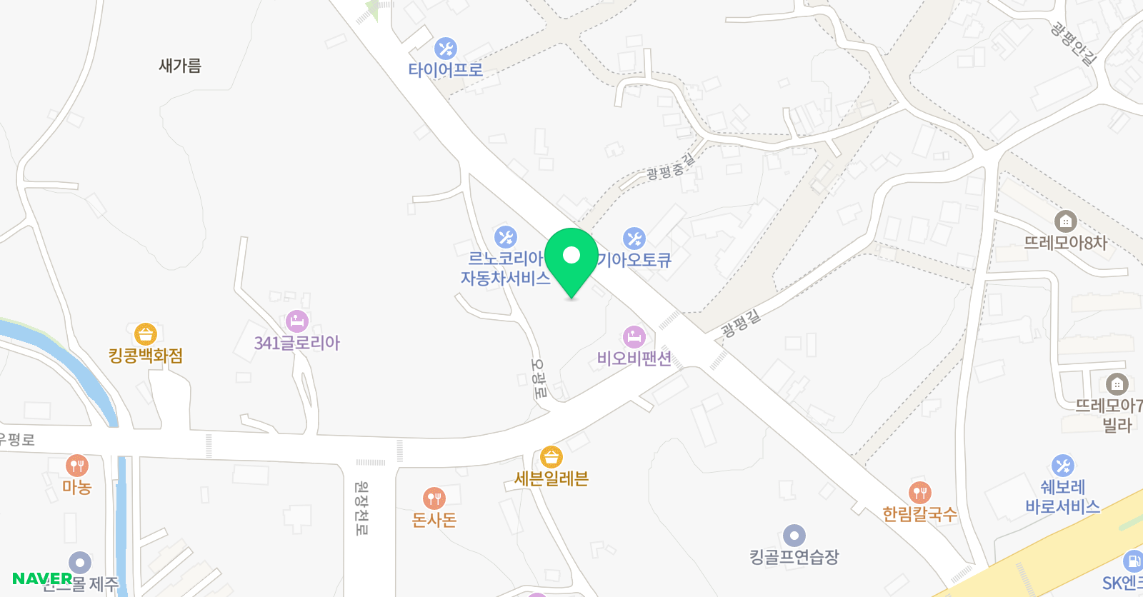 FC오름 유소년축구클럽 위치