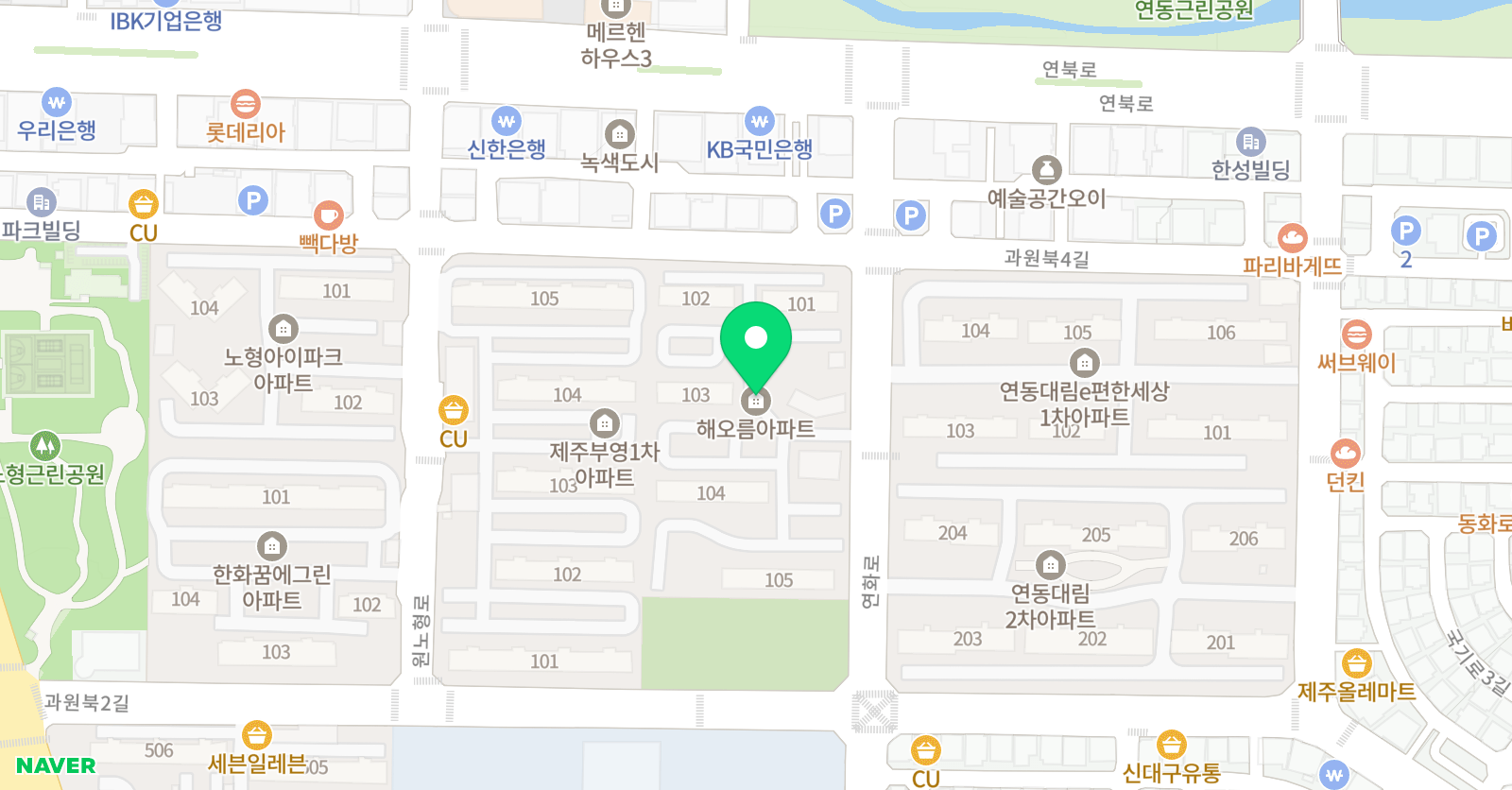 바른샘 주산수학 위치