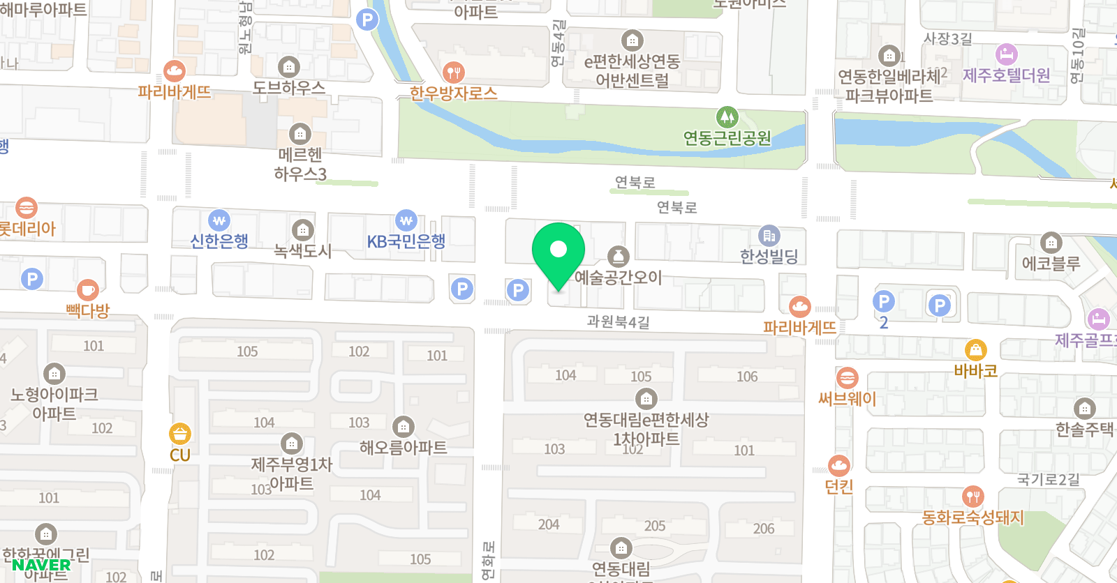W 영어학원 위치
