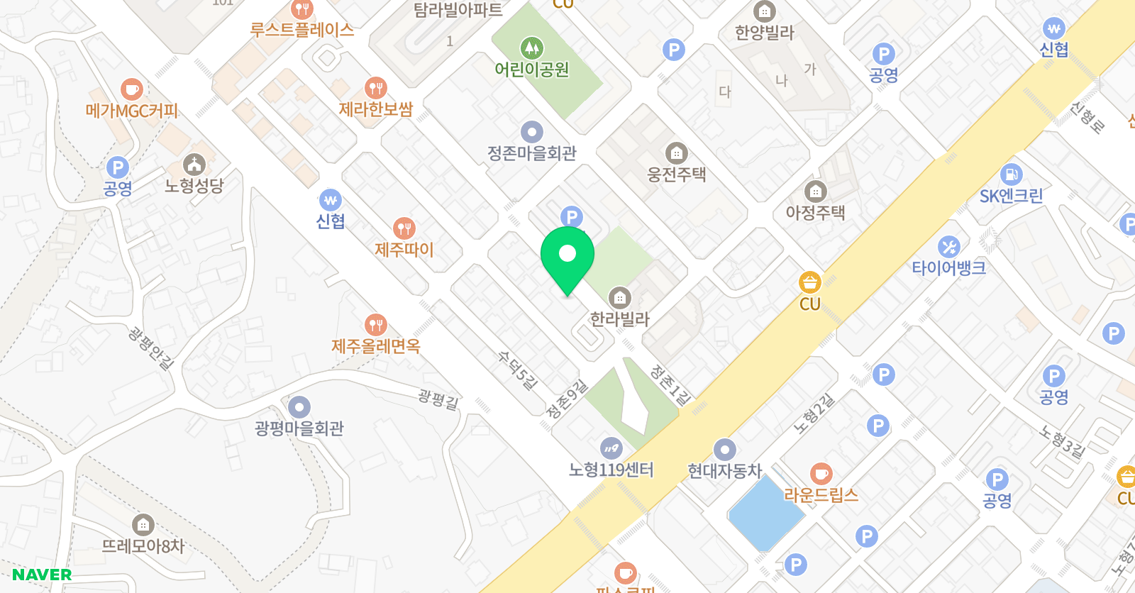 노랑나비에꼴드에땅 미술음악학원 위치