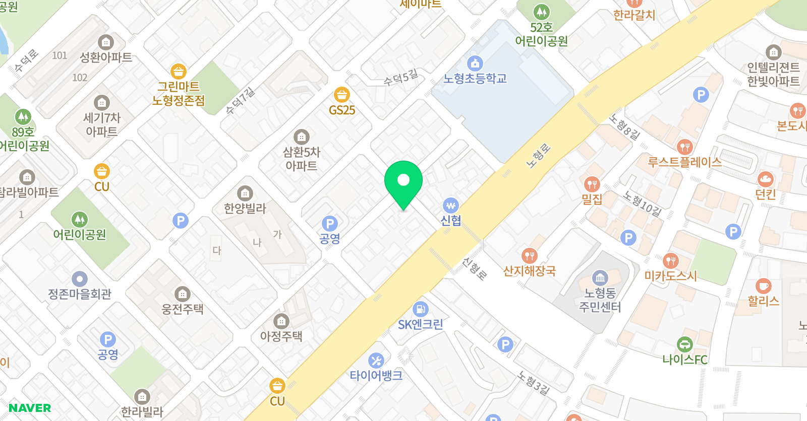 튼튼영어마스터클럽 노형학원 위치