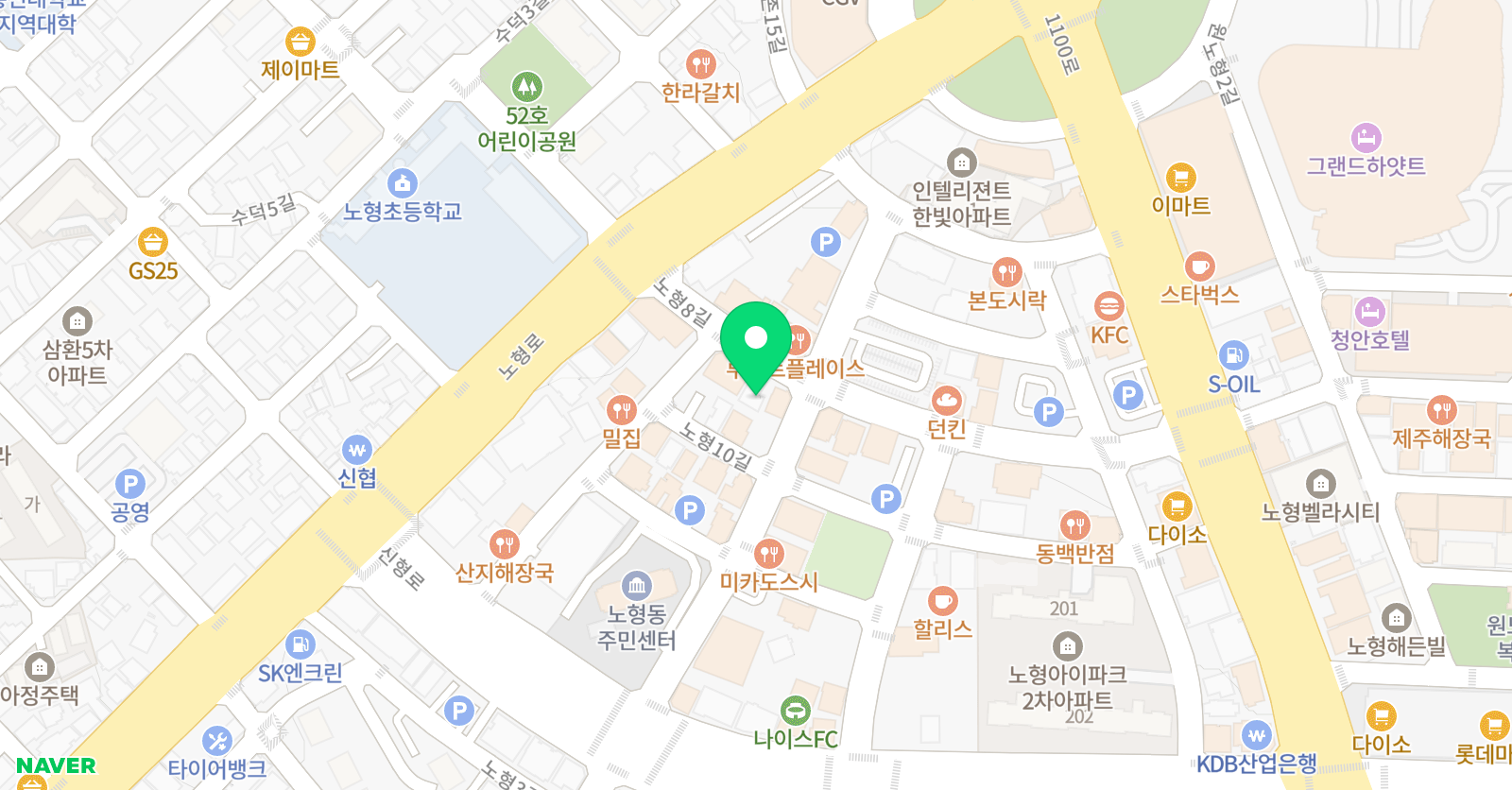 자라다남아 미술학원 제주노형원 위치