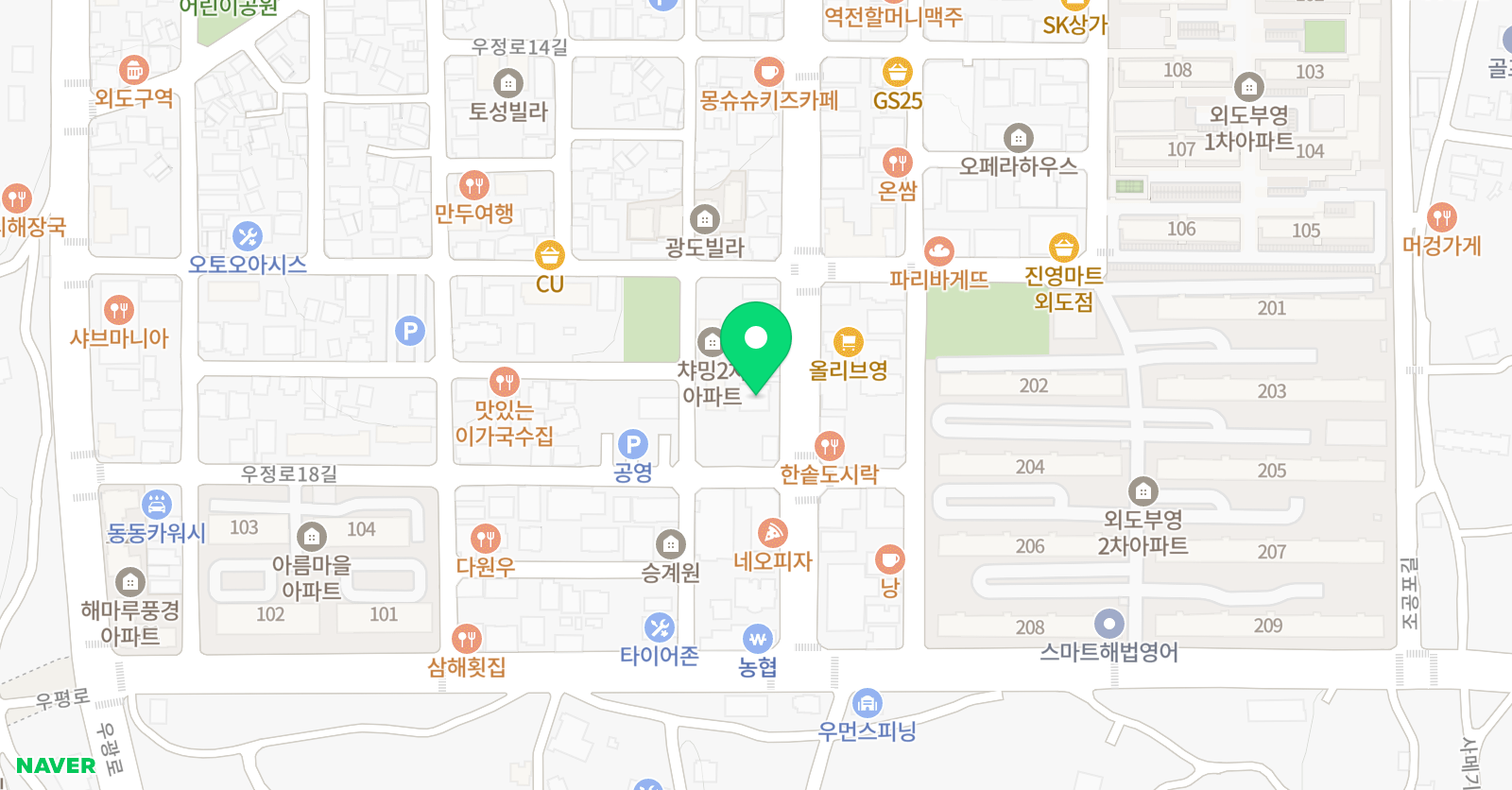 라온 수학 외도학원 위치