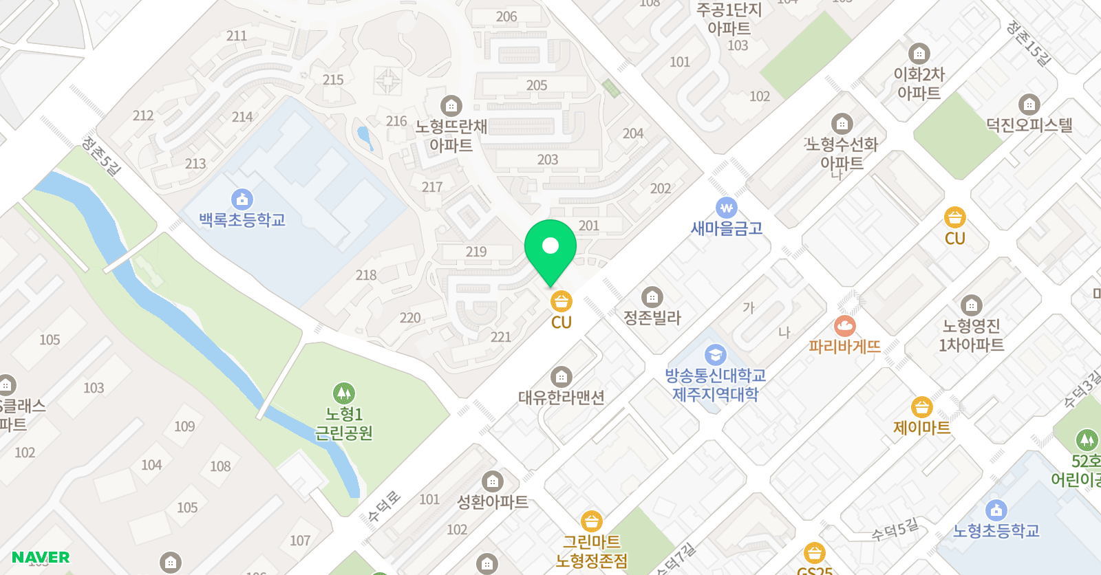 뜨란채한솔셈 수학학원 위치