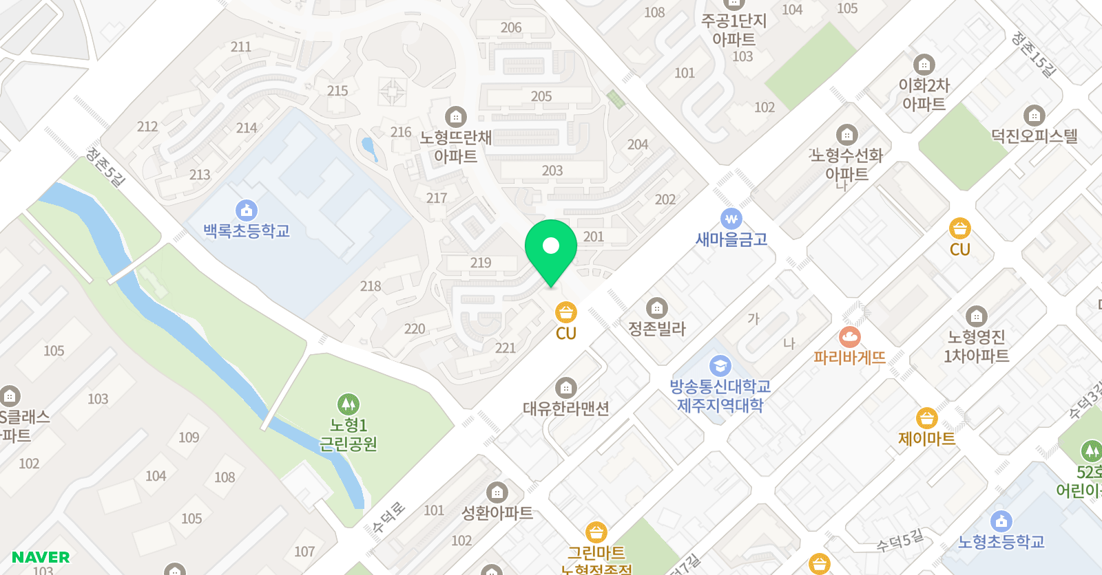 스마트해법영어 노형뜨란채1교실 위치