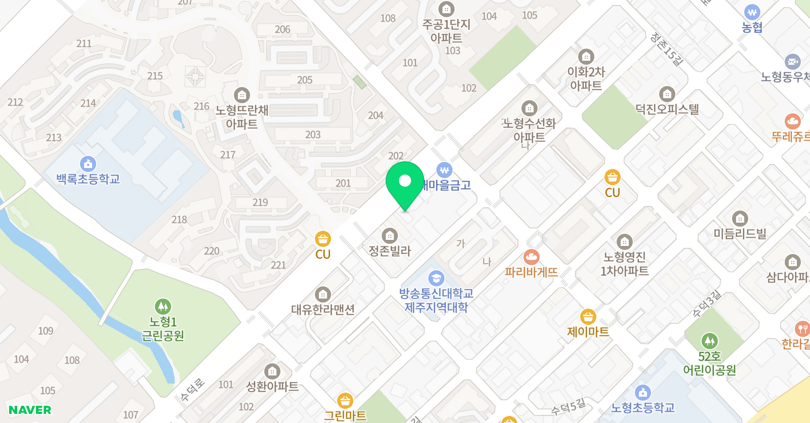 빨간펜 수학의달인 노형점 위치