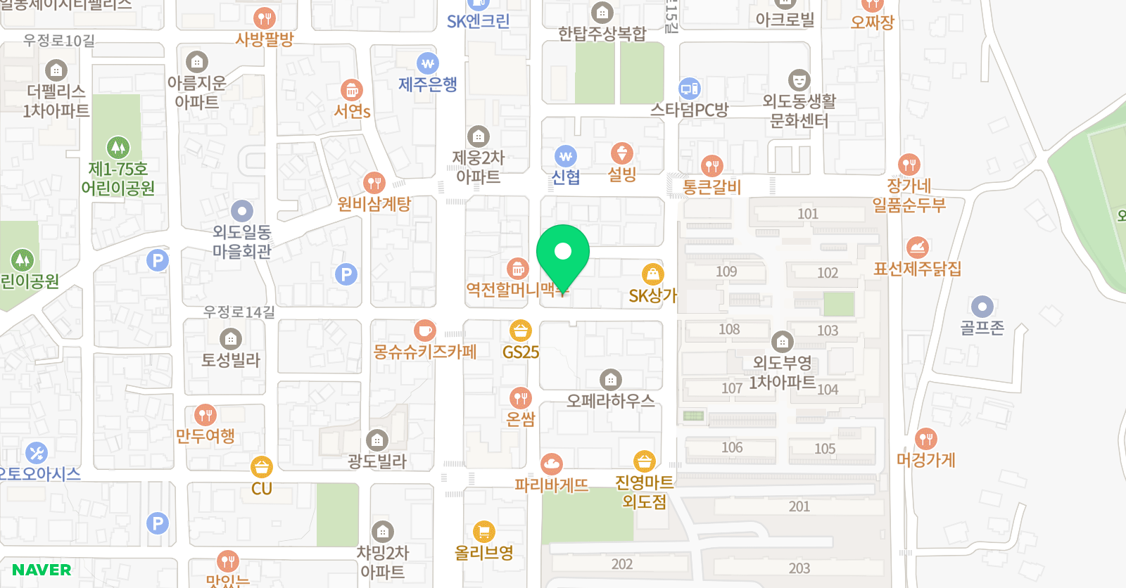 외도왕 수학보습학원 위치