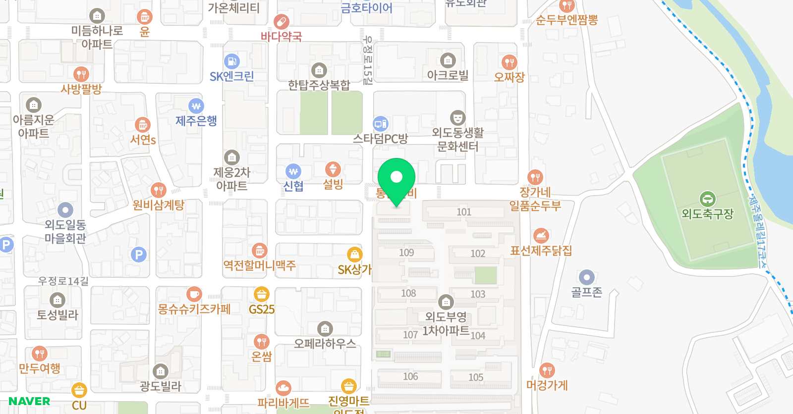 외도 위즈 태권도 위치