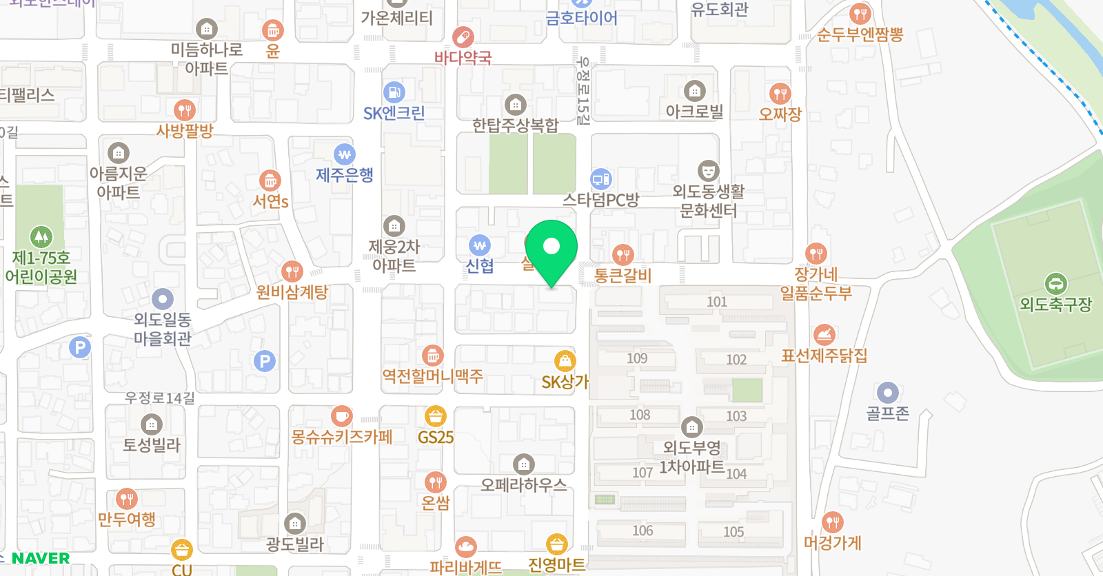 리드인 외도점 위치