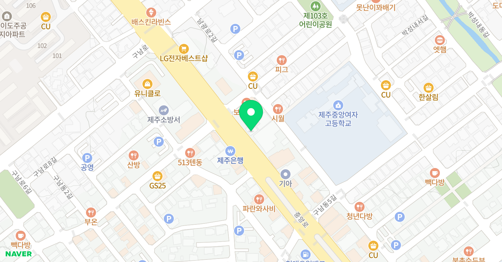 튼튼영어마스터클럽 이도학원 위치