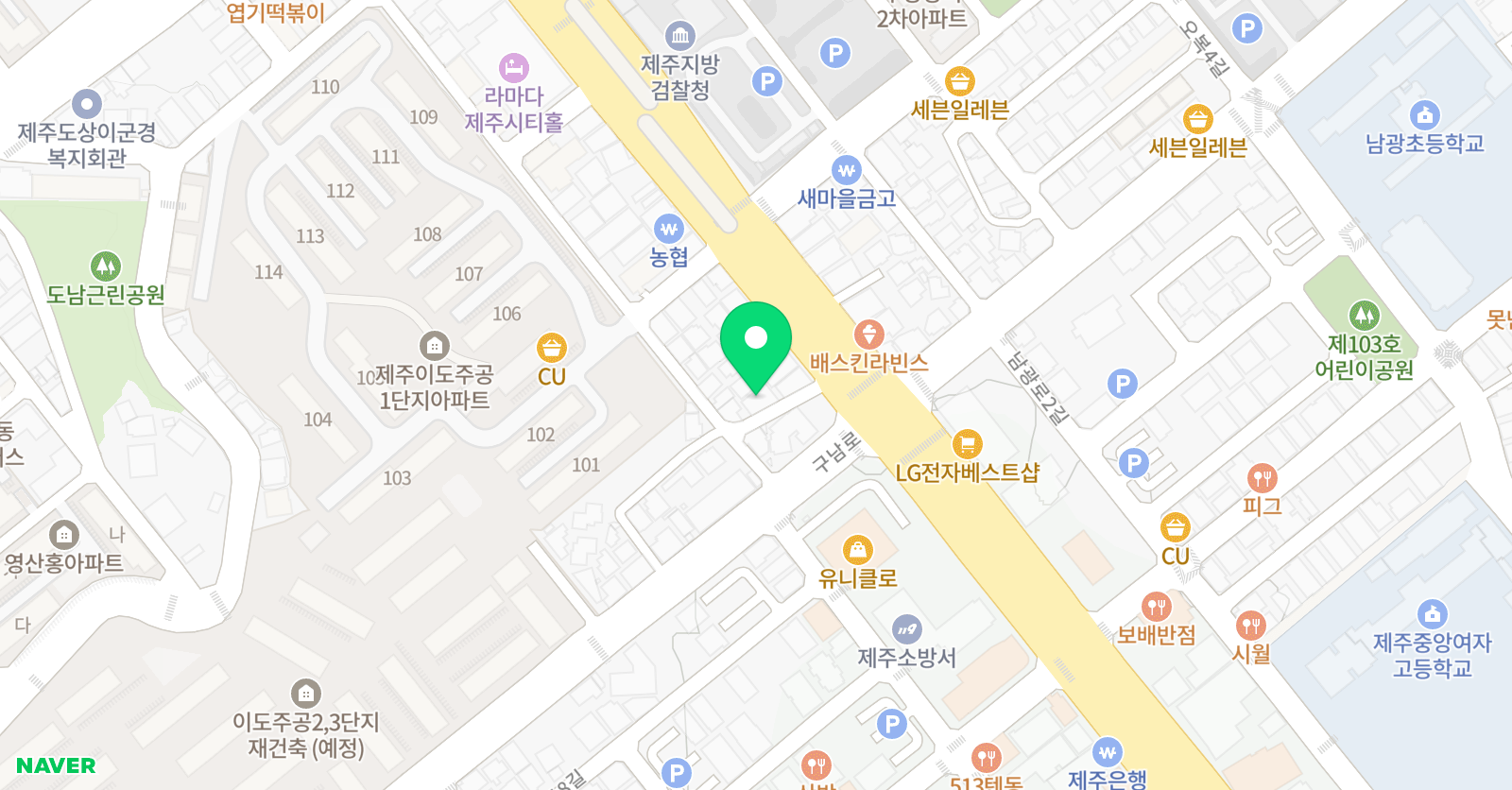 GnB 어학원 이도캠퍼스 위치