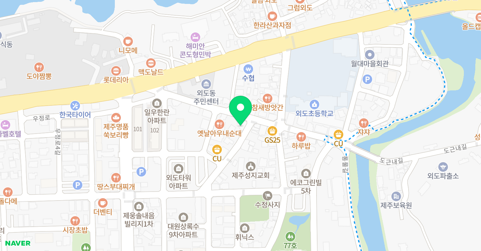 바스키즈 미술학원 외도센터 위치