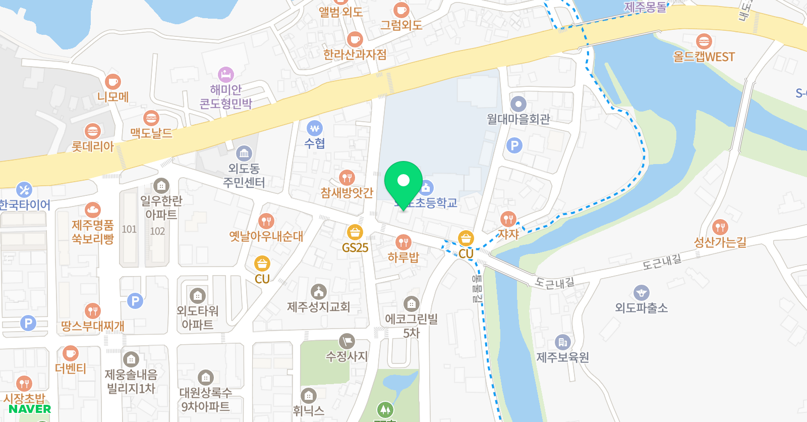 웅진씽크빅 씽크빅학원 외도2센터 위치