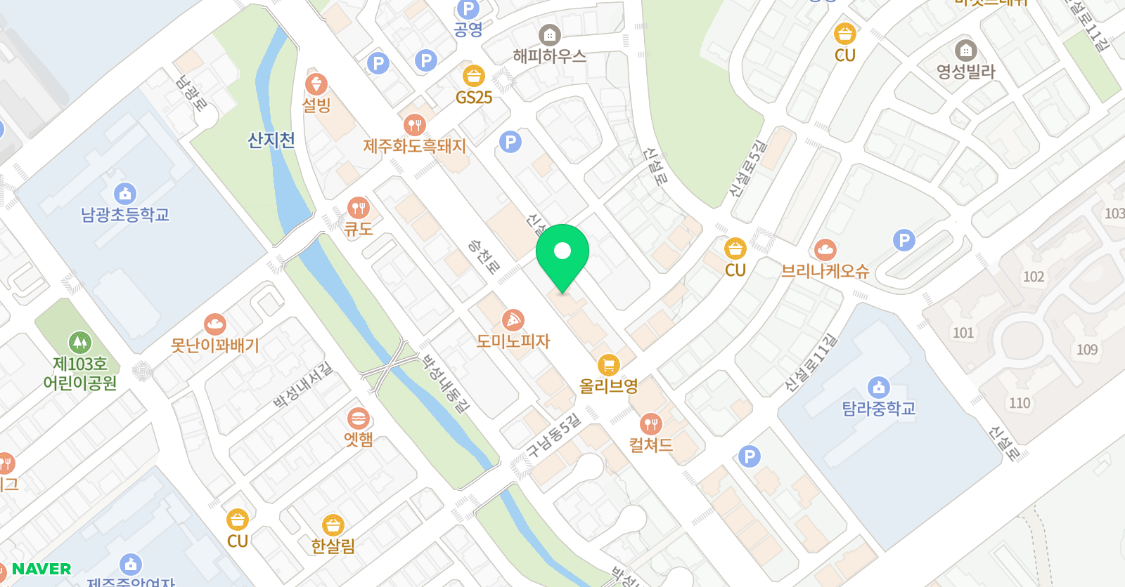 G1230 수학학원 제주캠퍼스 위치