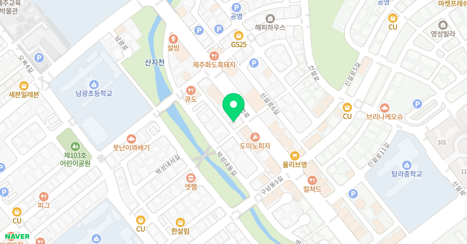 CMS 제주영재교육센터 사고력관 초등관 위치