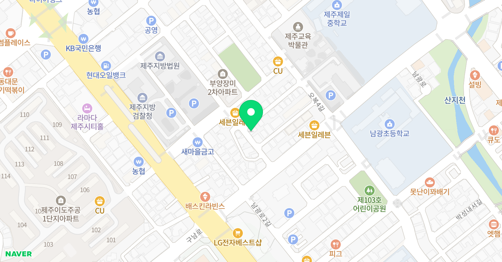 푸르넷 공부방 남광학원 위치