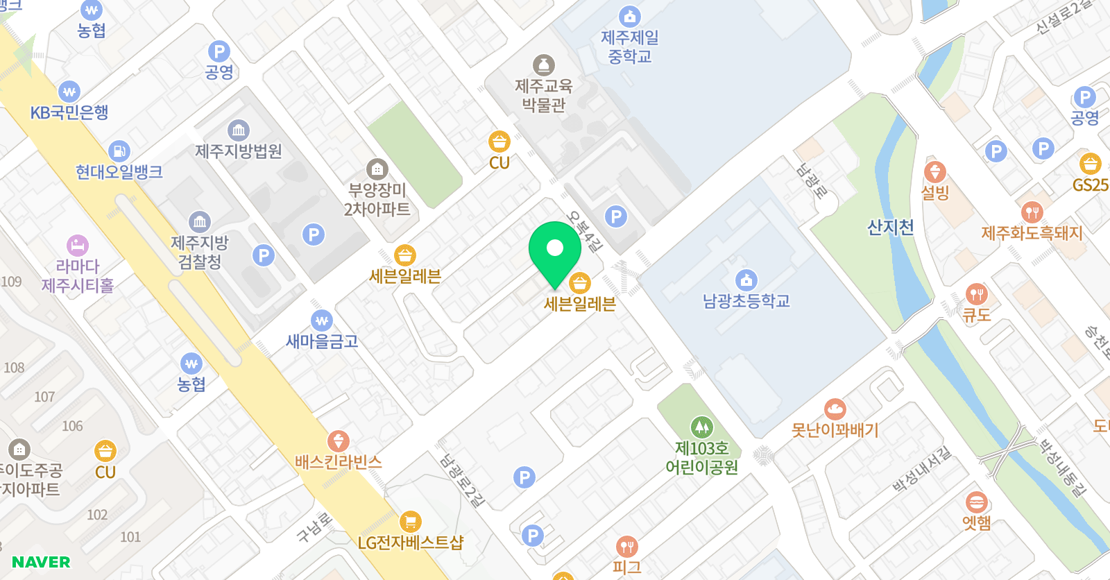 더쎈 학원 위치