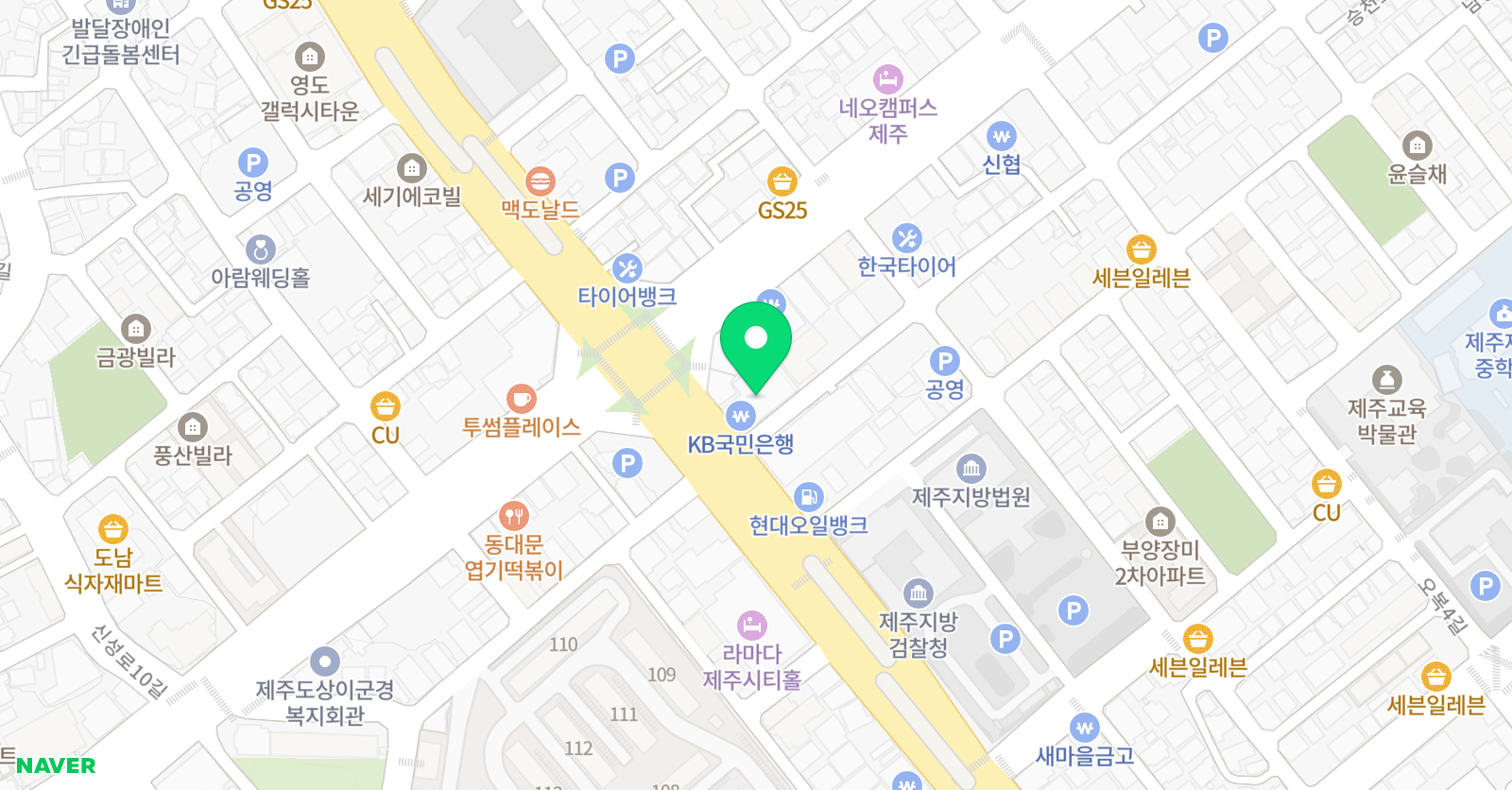 팁스 영어수학 학원 이도캠퍼스 제1별관 위치