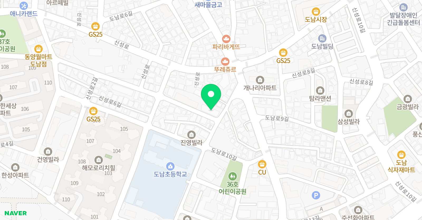 스마트해법영어 도남교실점 위치