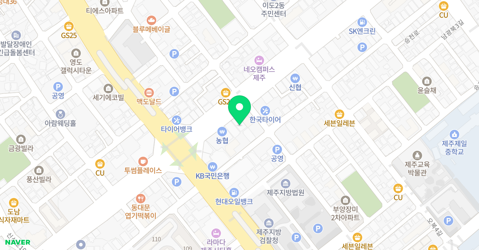 더메드 이도캠퍼스 학원 위치
