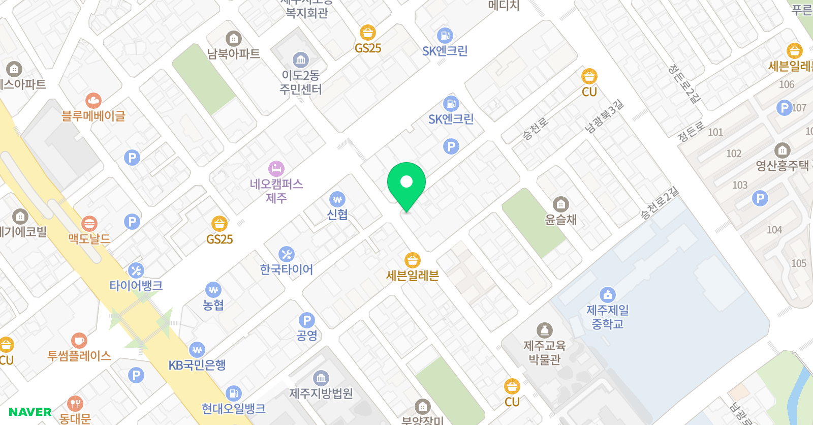 theWell 제주 영어학원 위치