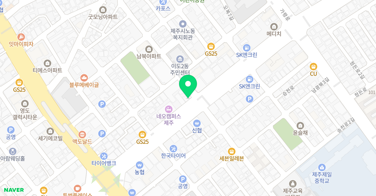 인앤인 수학학원 위치